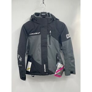 Castle X Phase G4 Snowmobile Jacket Womens XS Black Charcoal Full Zip Hooded NWT